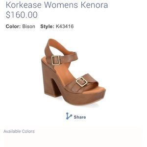 Kork-Ease Kenora platform sandal in Bison brown size 9